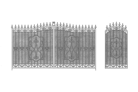 Кованые ворота «Классика» в Воронеже