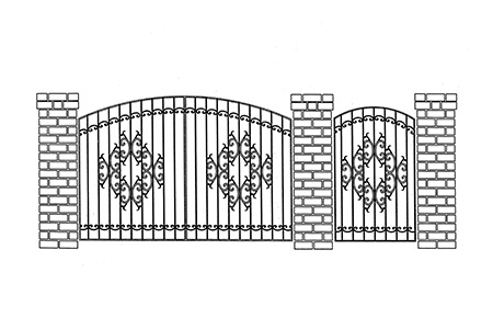 Кованые ворота «КВ-14» в Воронеже